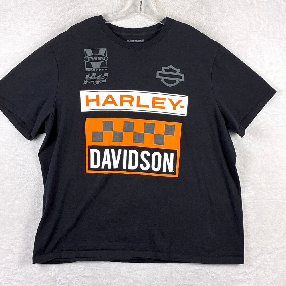Harley Davidson Scottsdale TShirt Mens 2XL Black Orange Moto Motorcycles Arizona